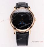 Swiss Vacheron Constantin MoonPhase Retrograde Date Watch Rose Gold